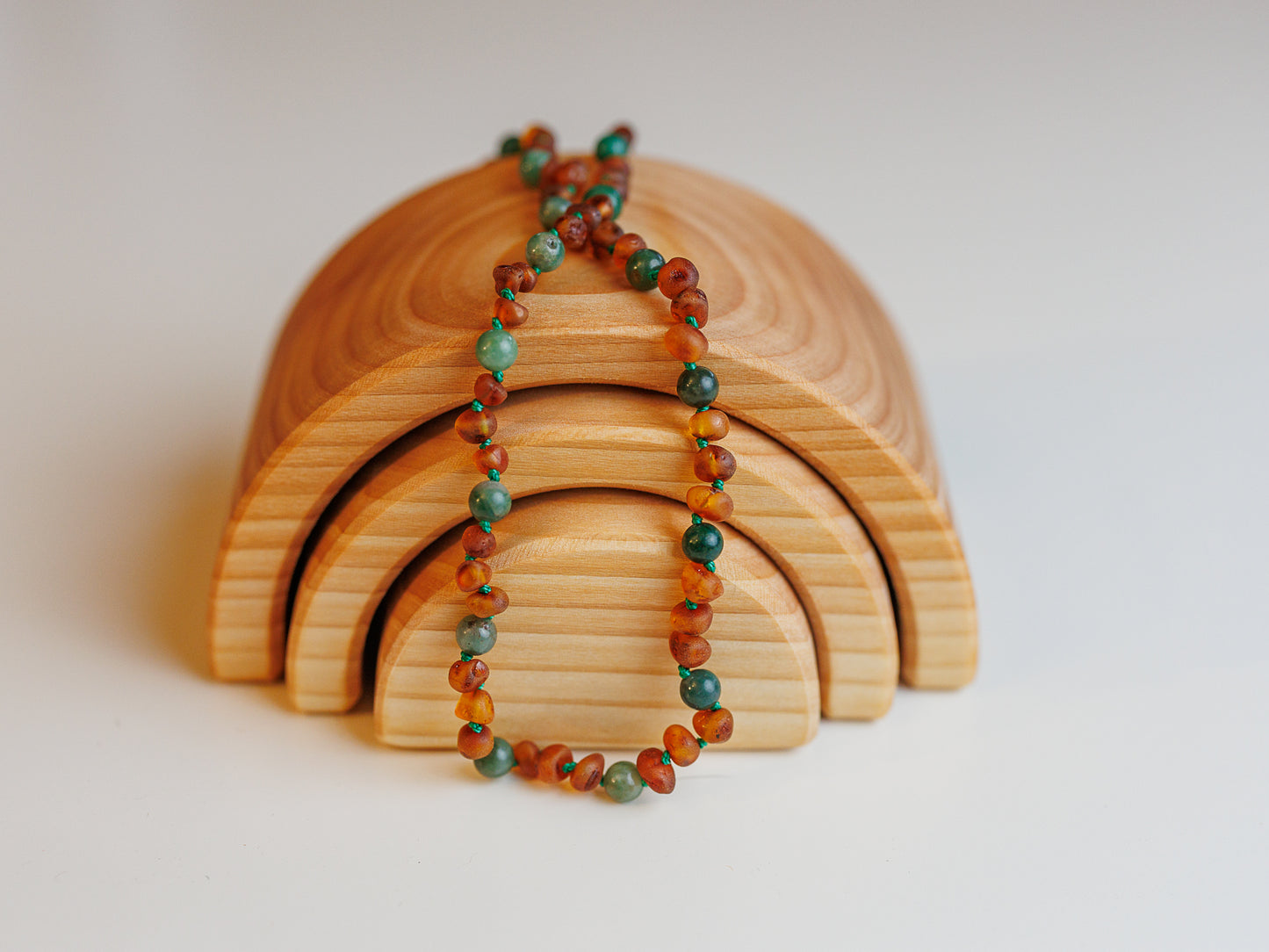 Ravsmykke cognac/jade, voksen