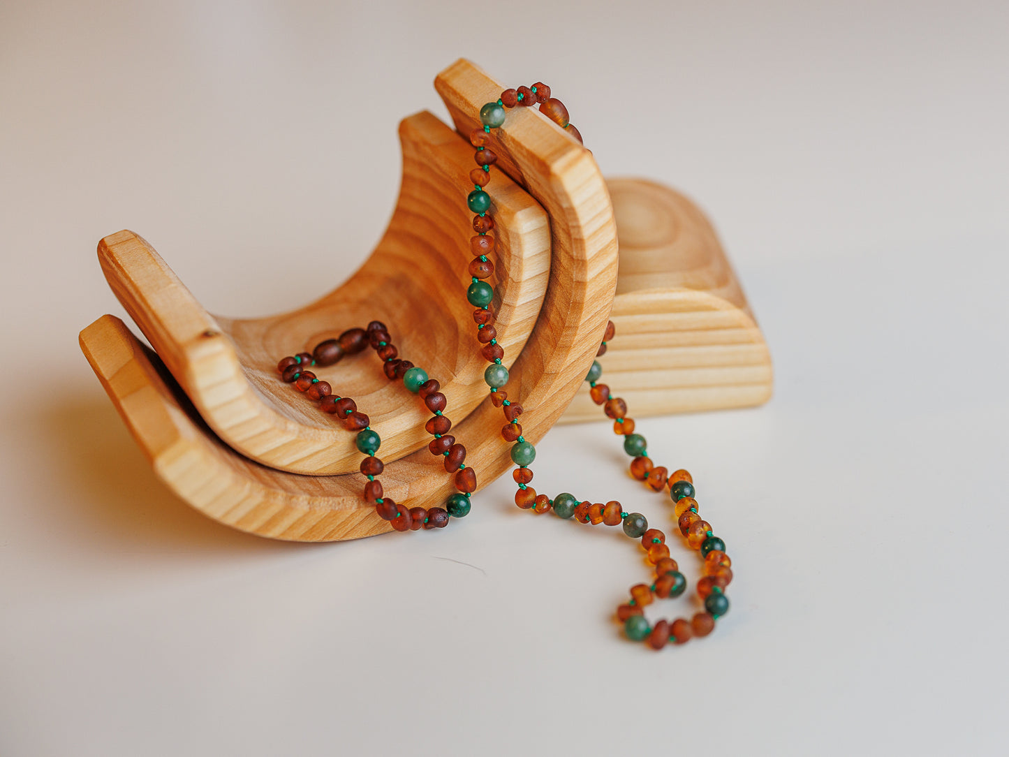 Ravsmykke cognac/jade, voksen