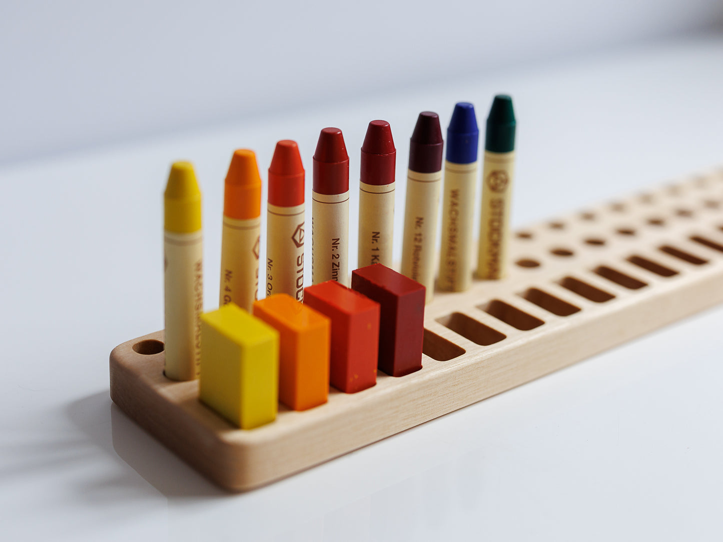 Bivoksfargestift og -blokk-holder