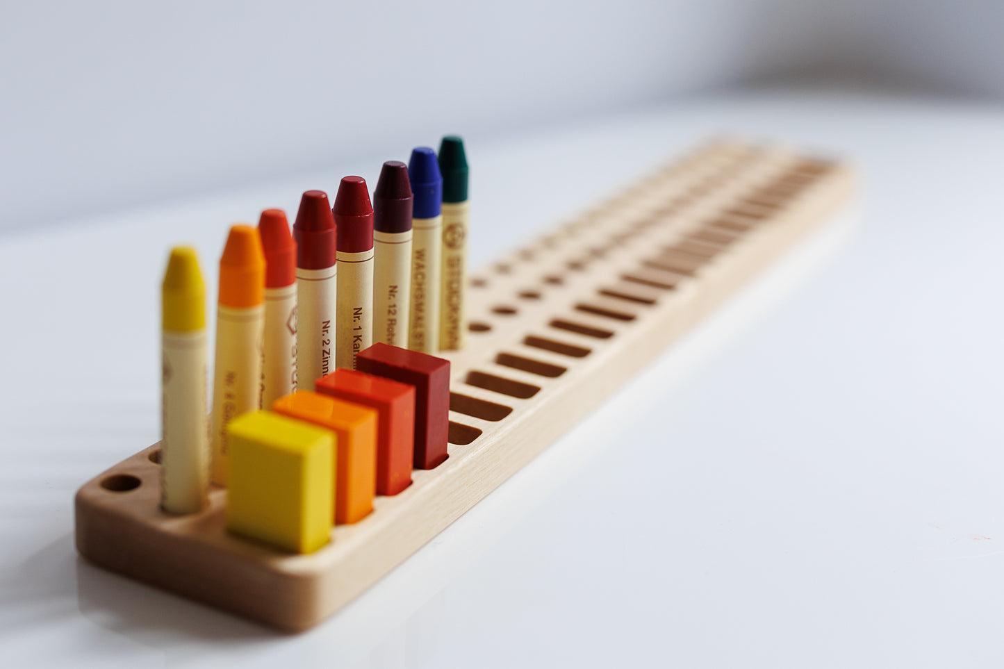 Bivoksfargestift og -blokk-holder