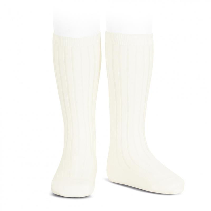 Condor knestrømper ribb, beige