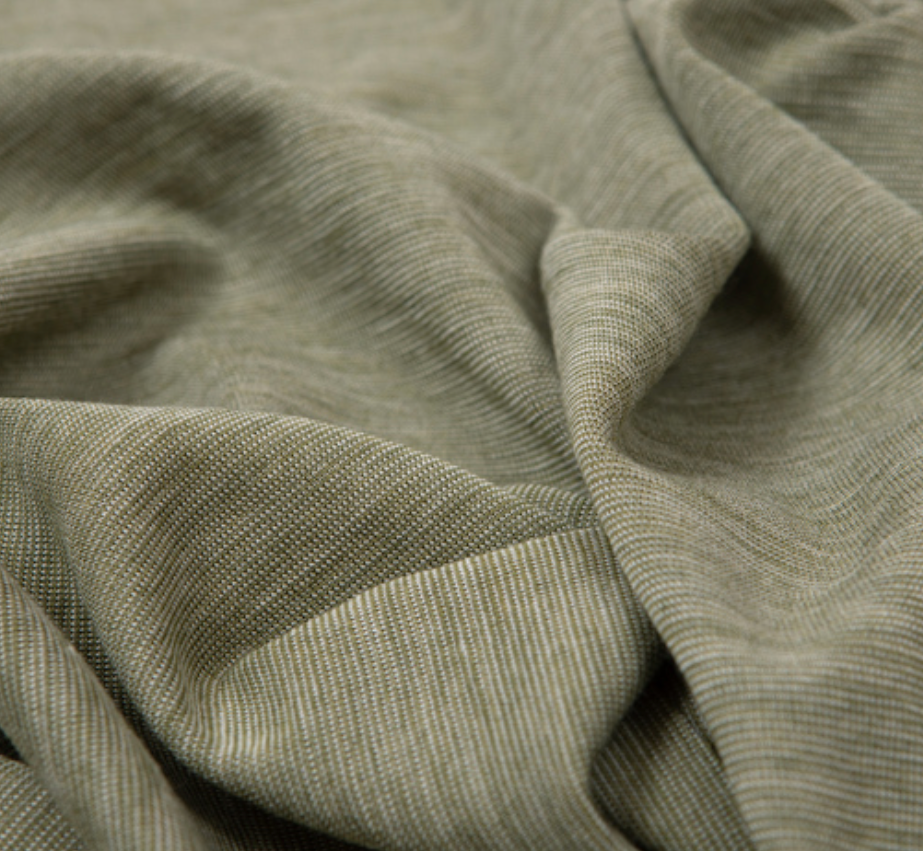 Zauberringel Olive/hvit Bio Ull-silke Jersey (kbT, mulesingfree)