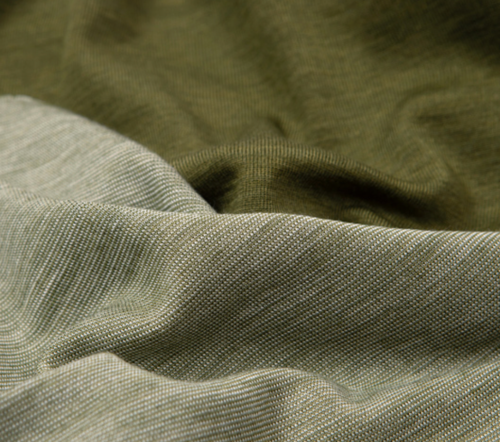 Zauberringel Olive/hvit Bio Ull-silke Jersey (kbT, mulesingfree)