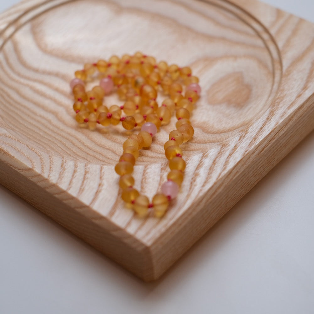 Ravsmykke raw honey/Quartz, voksen