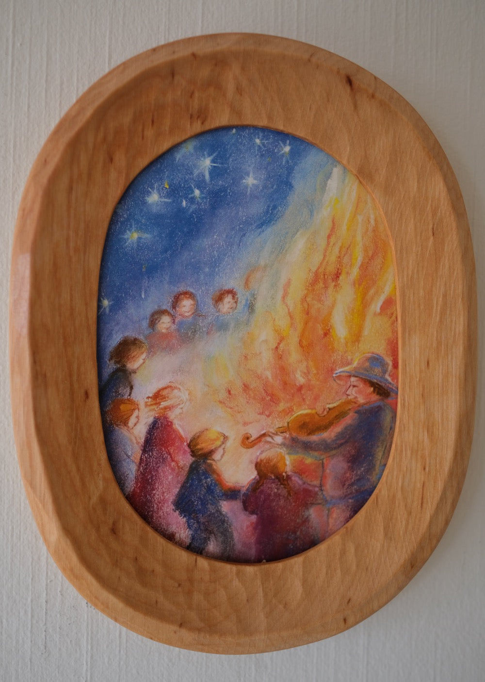 Håndlaget ramme, vegg, oval