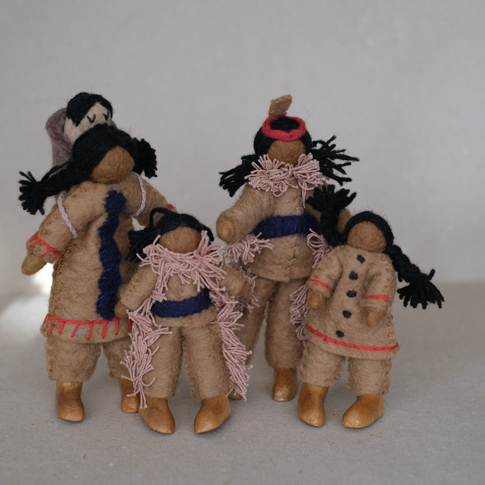 Papoose native amerikan familie set