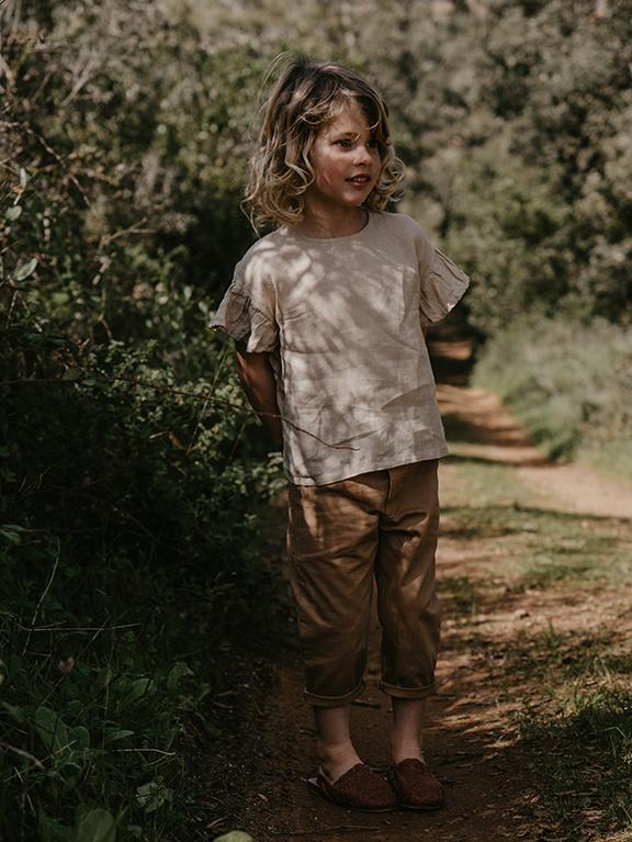 The frill linnen top, eggeskall