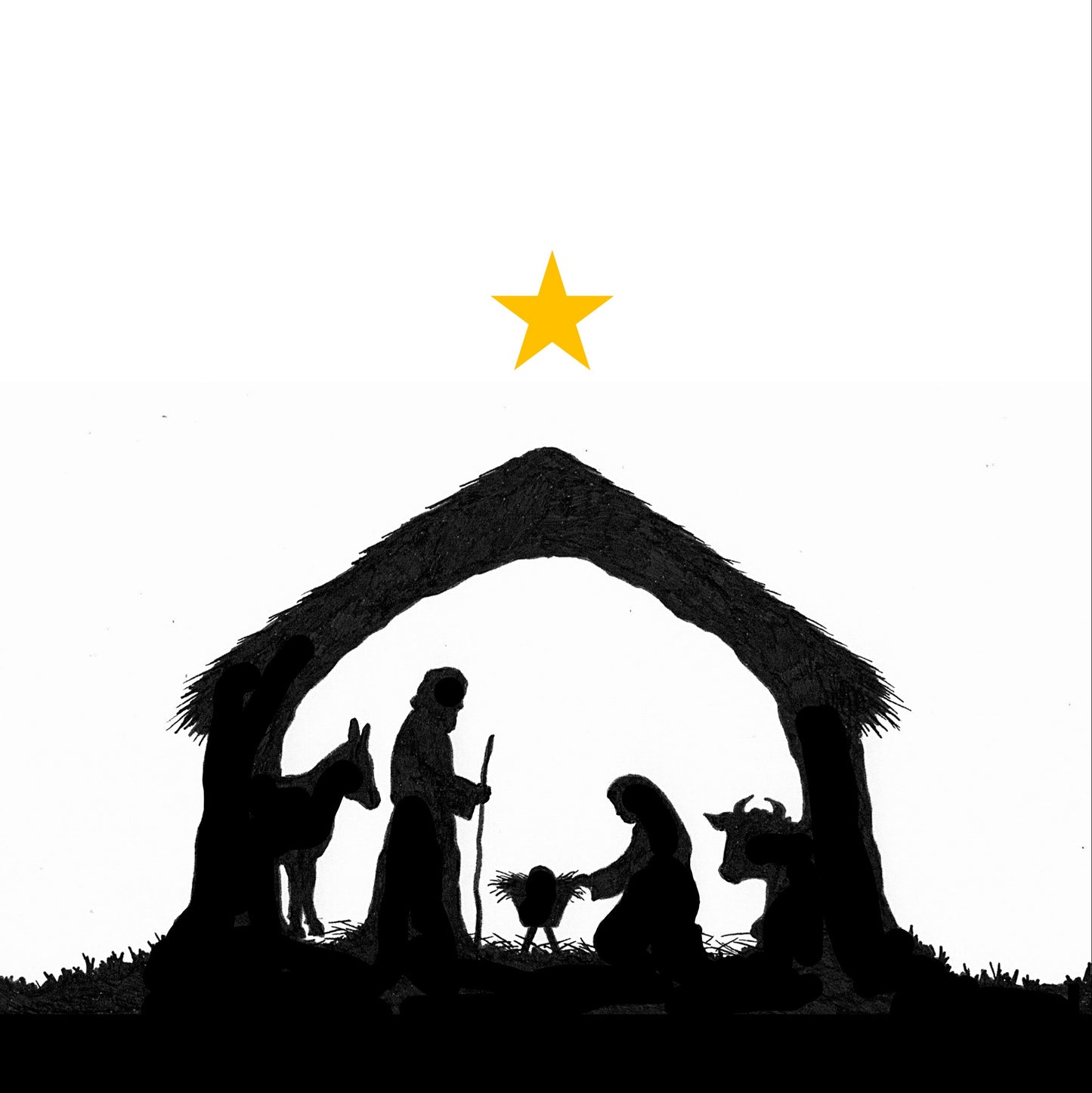 DIY Transparency Nativity silhouett