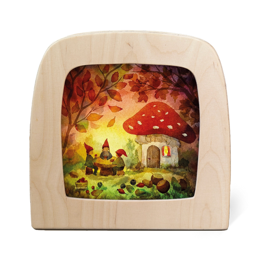 Gnome Picnic (Vogel geluk) silhouett