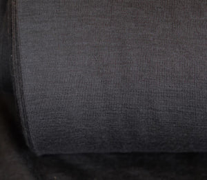 Økologisk ull-silke jersey, svart