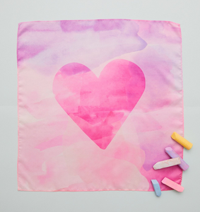 Mini lekesilke hjerte print pink