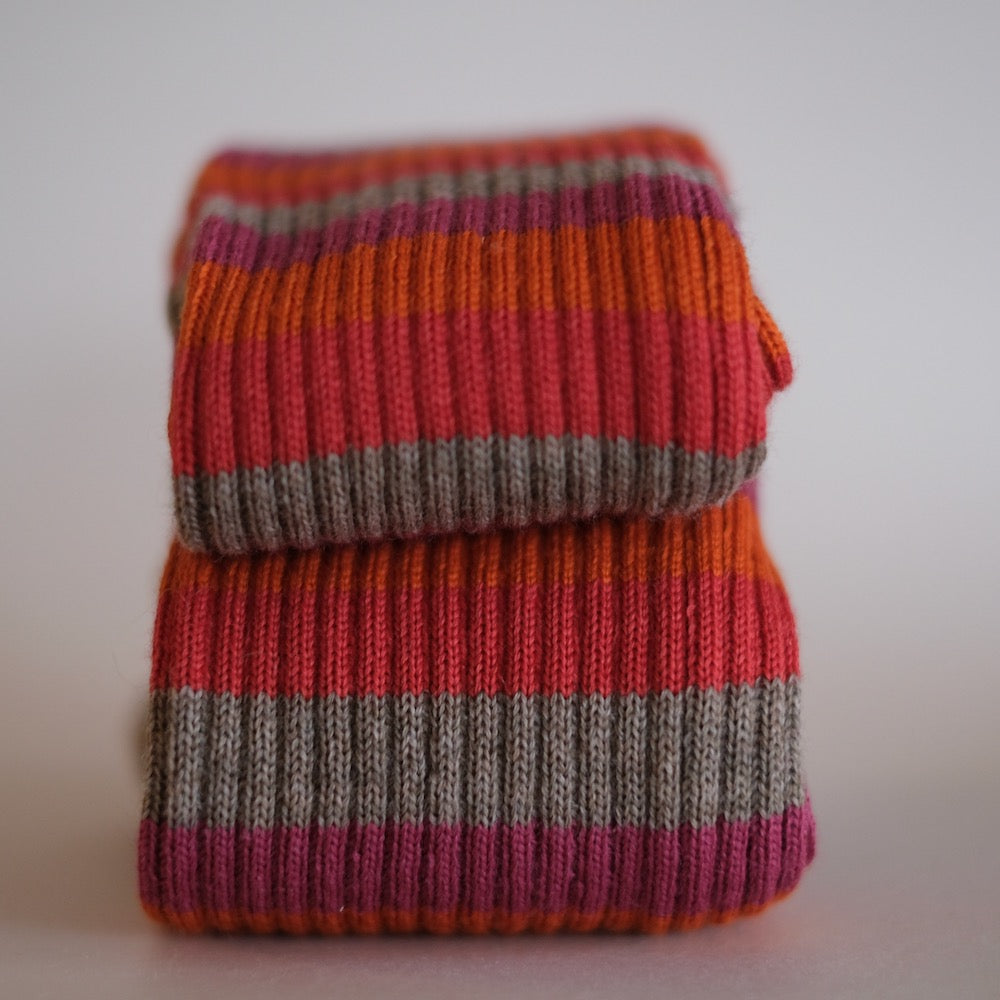 Ullribb bukse, sand/paprika/lyng/oransje