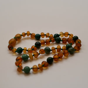 Ravsmykke cognac/jade, barn