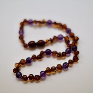 Ravsmykke cognac/amethyst, barn