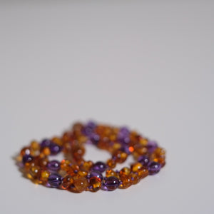 Ravsmykke cognac/amethyst, barn