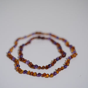 Ravsmykke cognac/amethyst, barn