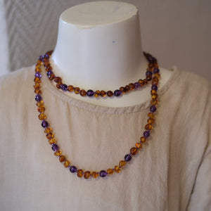 Ravsmykke cognac/amethyst, barn