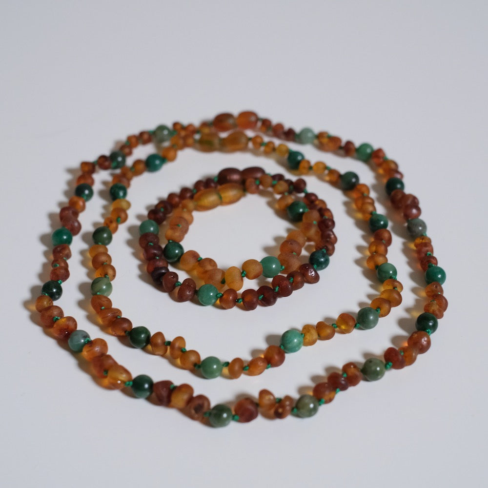 Ravsmykke cognac/jade, barn