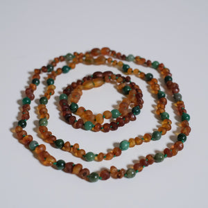Ravsmykke cognac/jade, barn