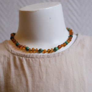 Ravsmykke cognac/jade, barn