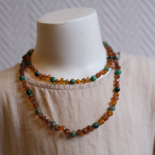 Ravsmykke cognac/jade, barn