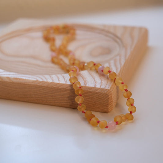 Ravsmykke raw honey/Quartz, voksen