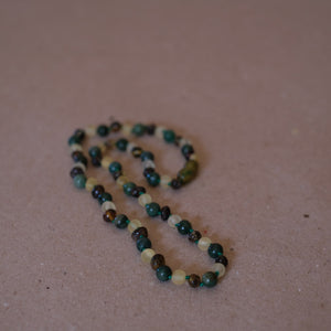 Ravsmykke raw lemon/jade/polished green, voksen