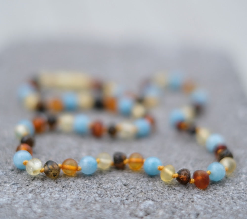 Ravsmykke lemon/green/cognac/aqua, voksen