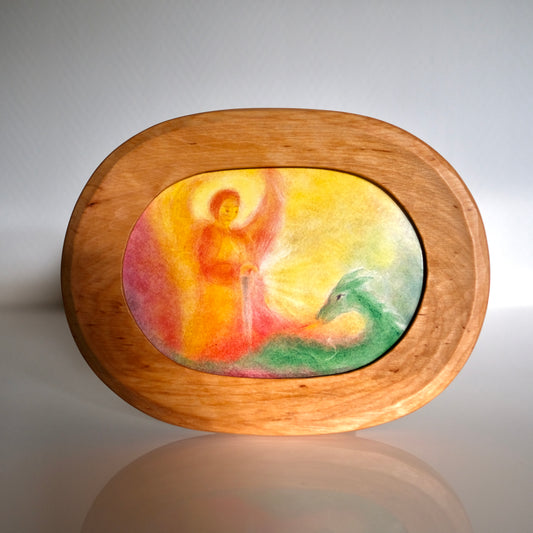 Håndlaget ramme, vegg, oval