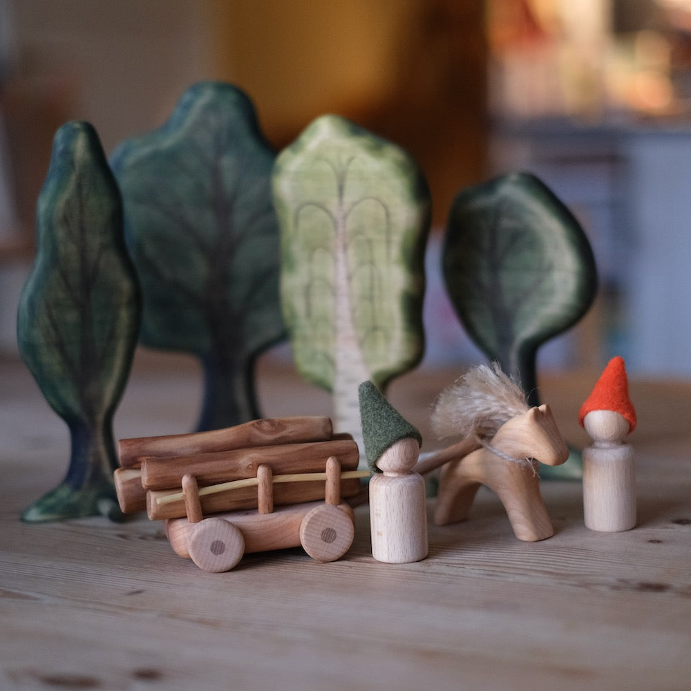 All Alive liten nisse set med hest og kjerre