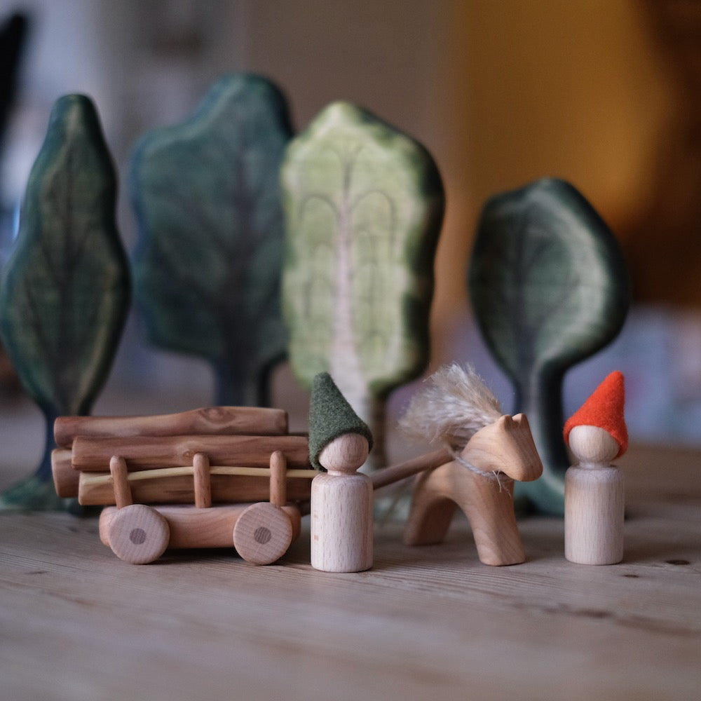 All Alive liten nisse set med hest og kjerre