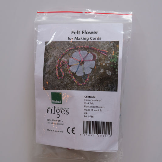 Filtblomst til laging av snører