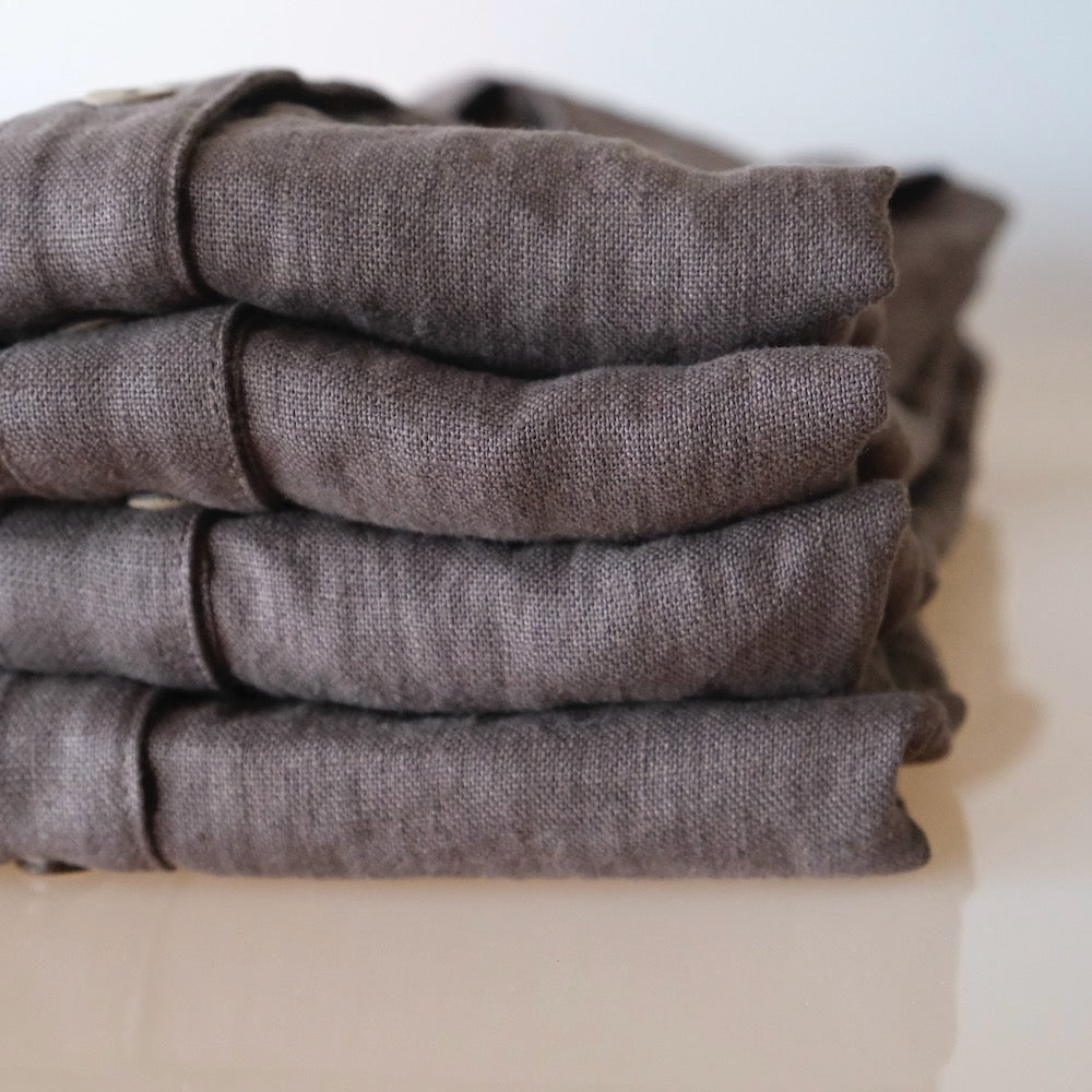 Linbluse Adele, nøttebrun