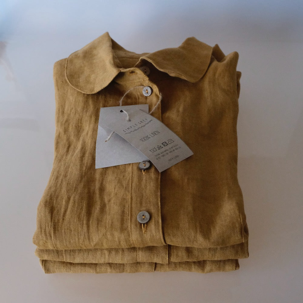 Linbluse Emily, sennepsgul