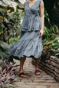 Amie skjørt, Dusty Blue