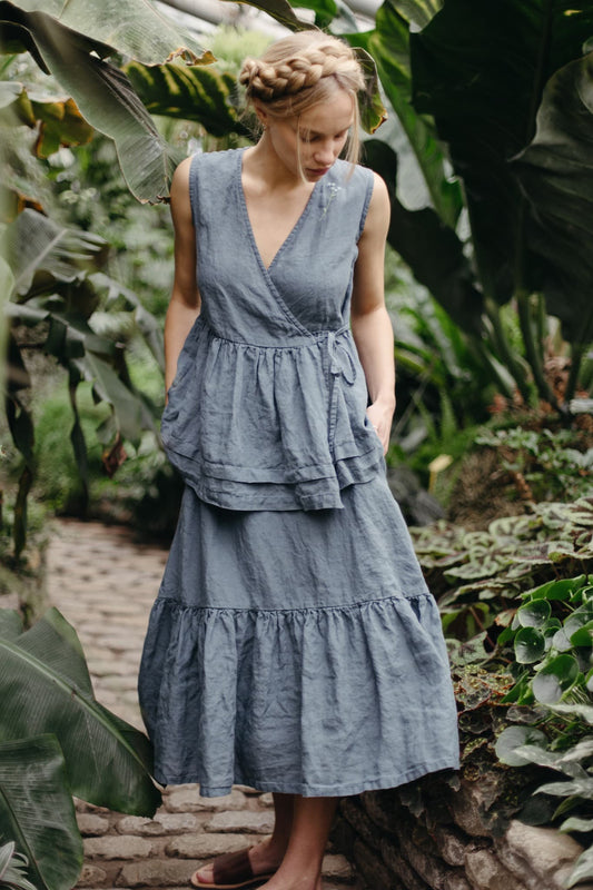 Amie skjørt, Dusty Blue
