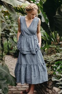 Amie skjørt, Dusty Blue