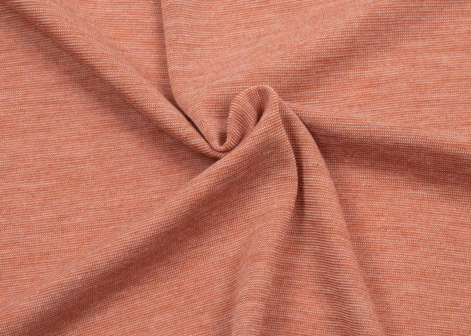 Rust melerte ministriper økologisk ull/silke jersey (kbT, mulesingfree)